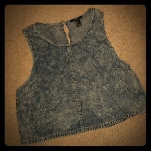 Forever 21 Denim Crop Top SOLD!!
